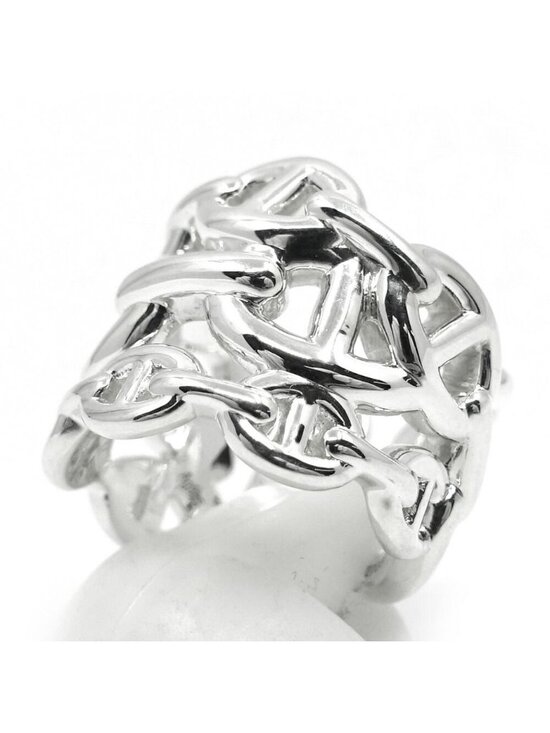 Hermès Chaine d Hermes Chaine D\'ancre GM 52 Ring Silver Polished